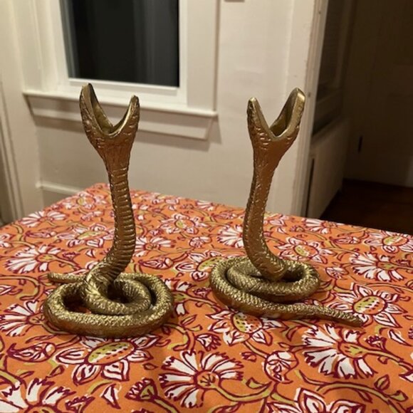 Studio McGee Snake Taper Candle Holders--Two-- Aluminum GoldThreshold - Target - Picture 1 of 4